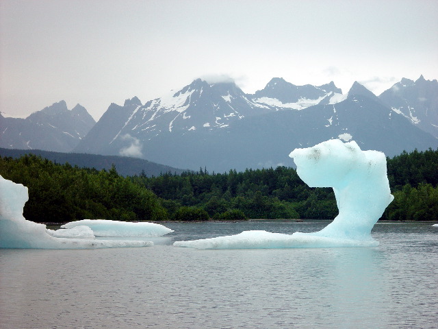 among icebergs