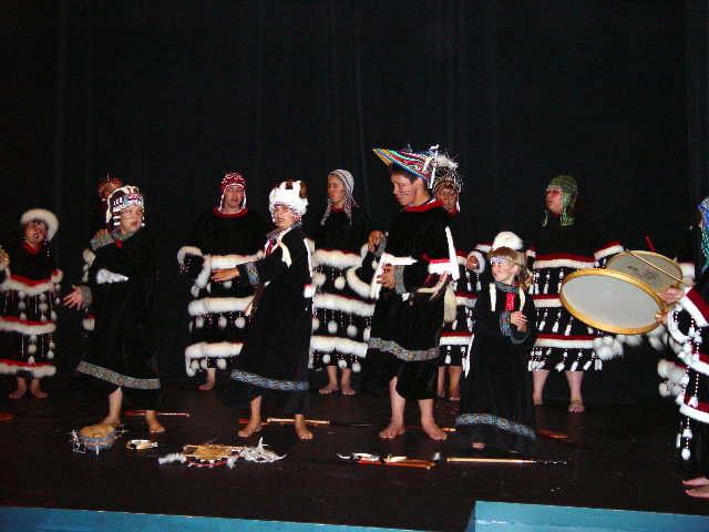 Allutiiq dancers